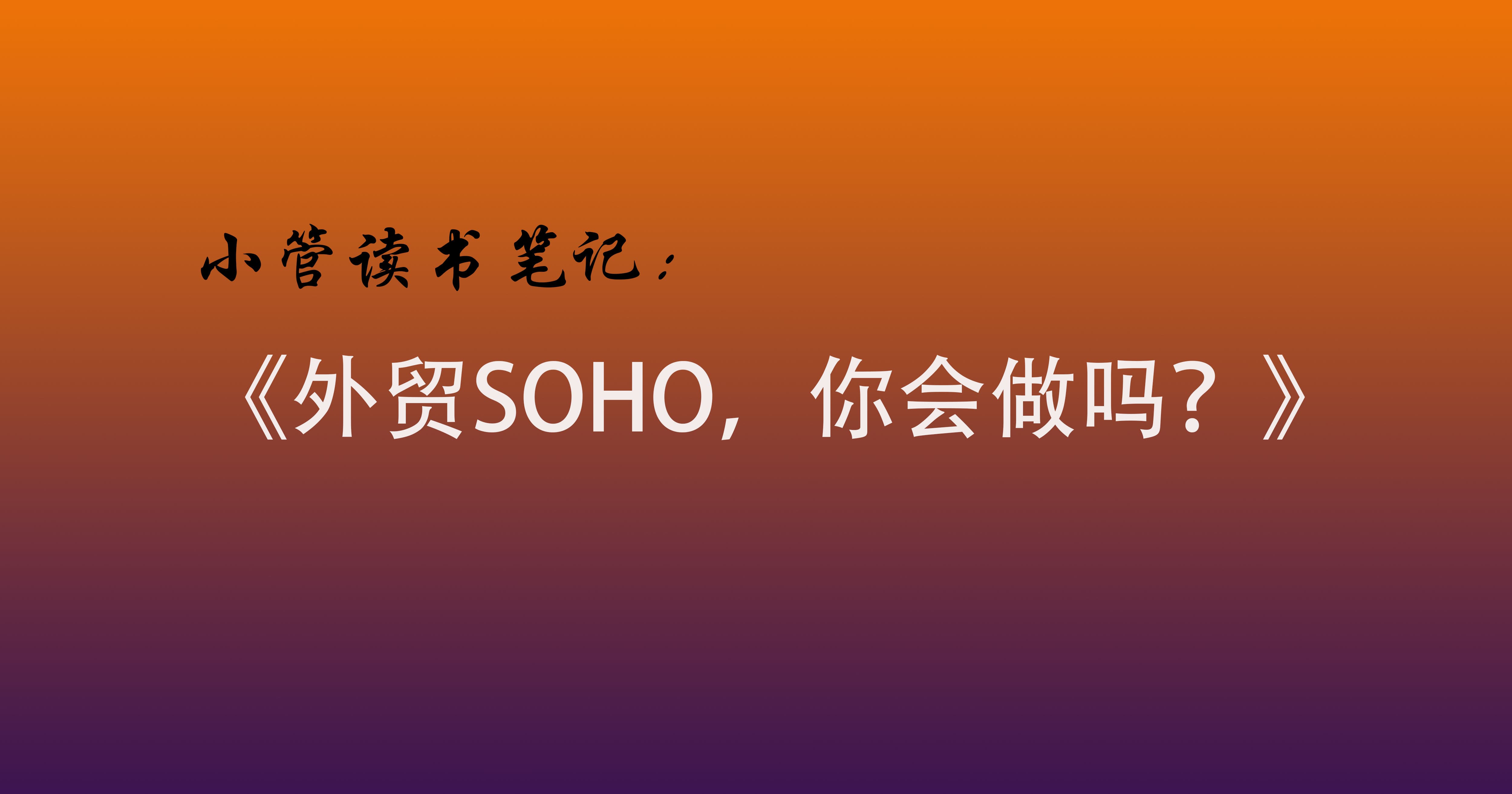 读书笔记：外贸SOHO，你会做吗？