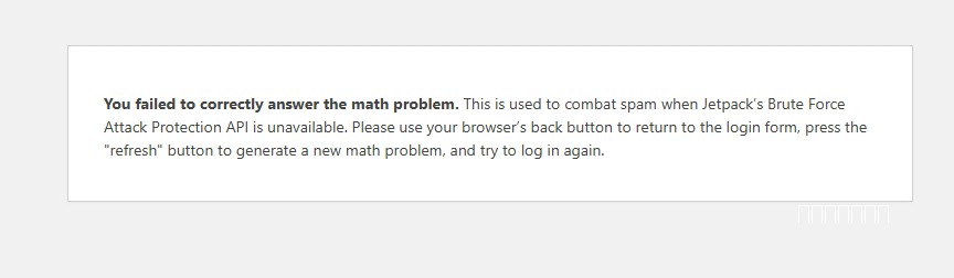 You failed to correctly answer the math problem