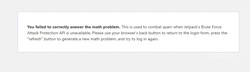 You failed to correctly answer the math problem. 